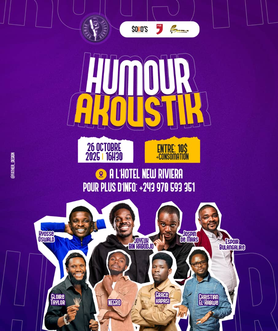 Bukavu : Les humoristes de Bukavu se réunissent autour du spectacle « Humour Akoustik »