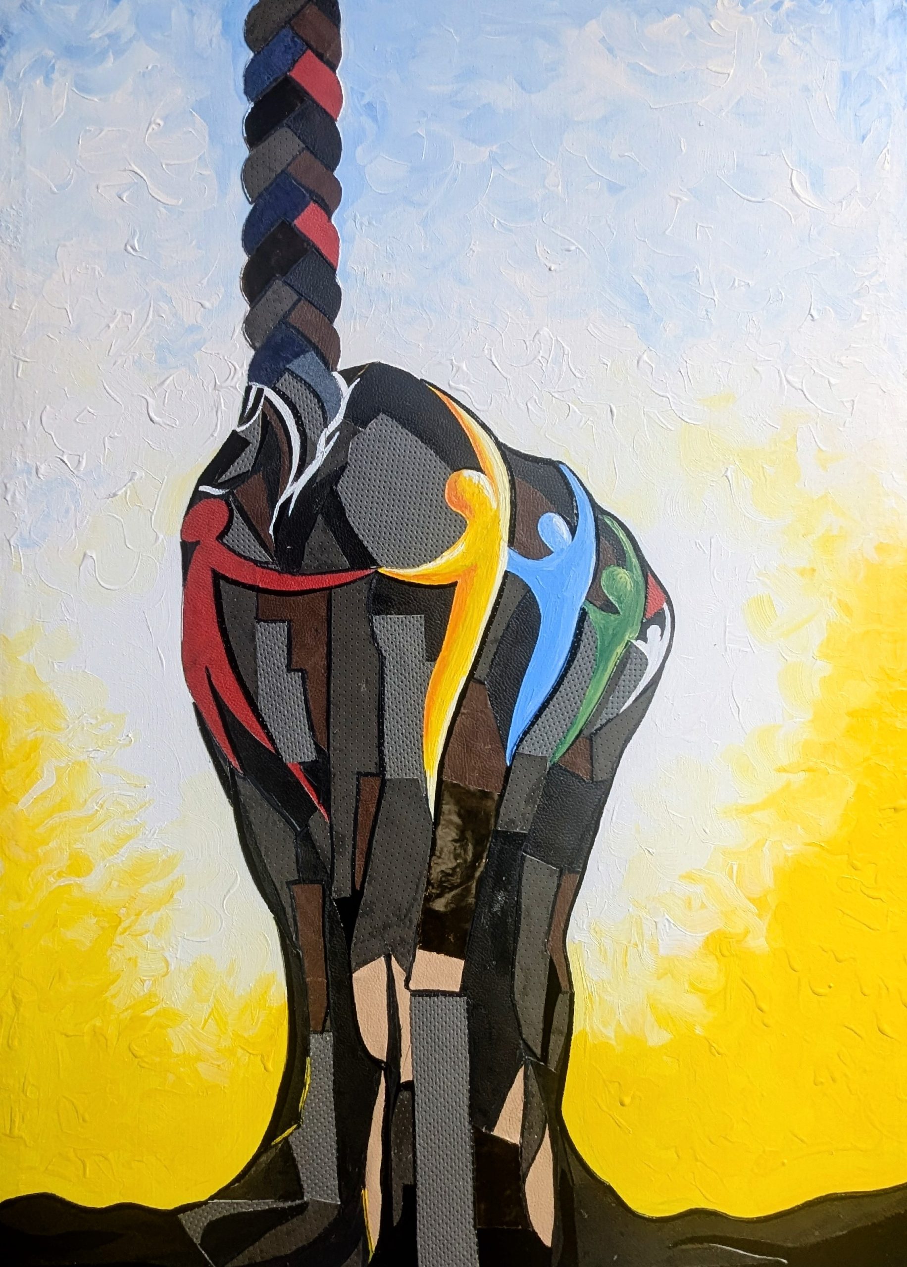 Bukavu : l’artiste Safari prospère prône la cohésion à travers l’œuvre « la force de fragment ».