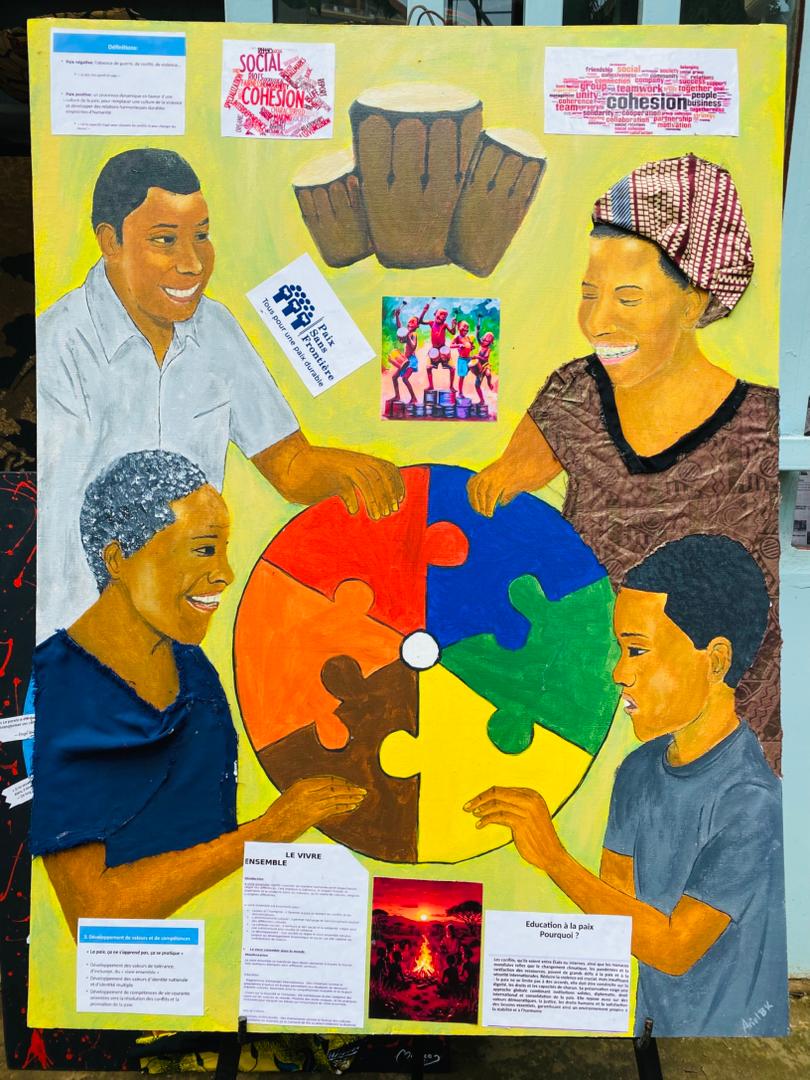 Bukavu : le tableau « Chaque geste compte » d’Ariel Kalemaza amplifiela force de la solidarité.