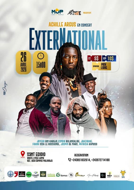 Bukavu : Achille Argus promeut l’unité et l’amour à travers le concert Externational