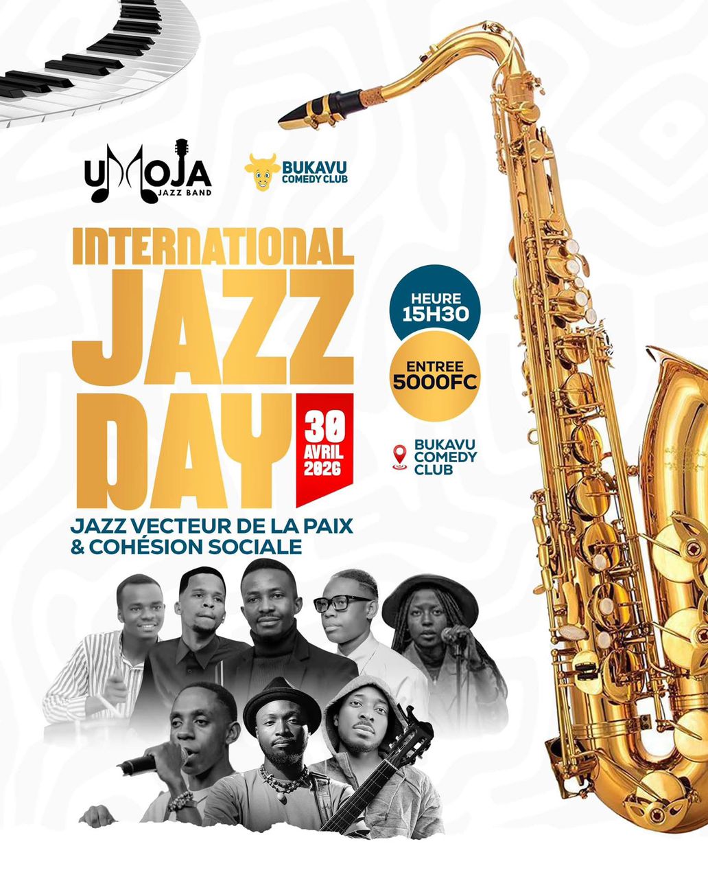 Bukavu : Umoja Jazz célèbre la Journée internationale du jazz en faveur de la paix et du vivre-ensemble