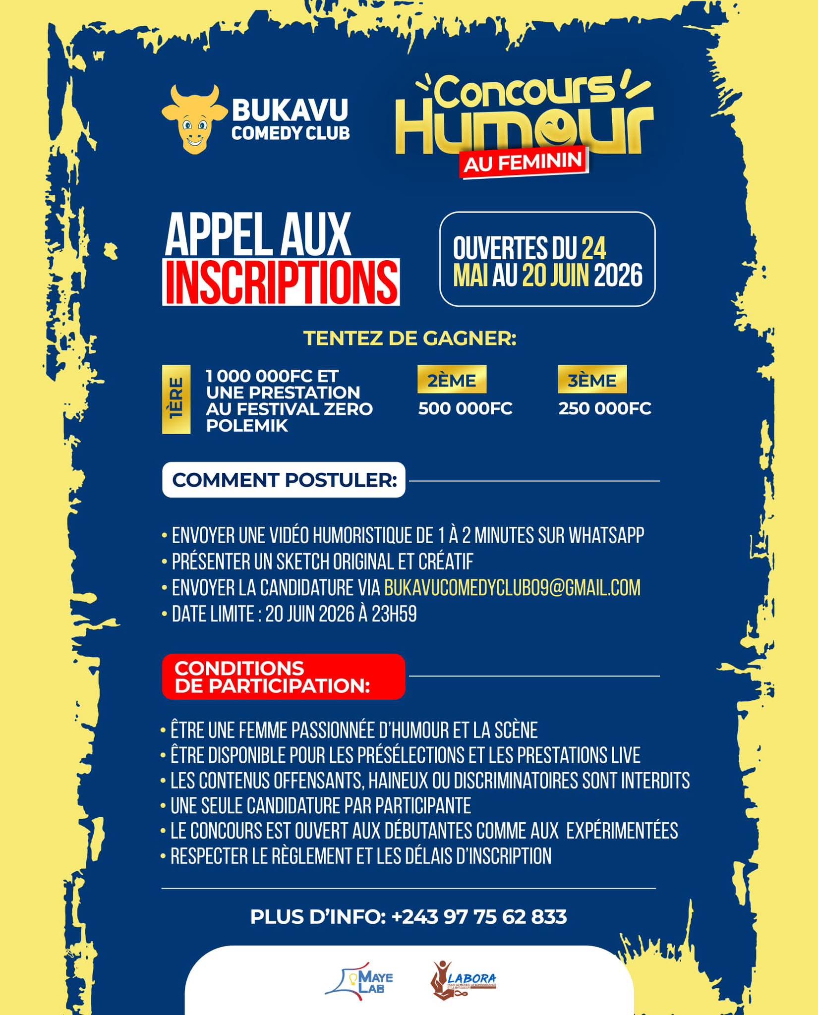 Bukavu : « Humour au féminin », un concours pour révéler et promouvoir les talents féminins
